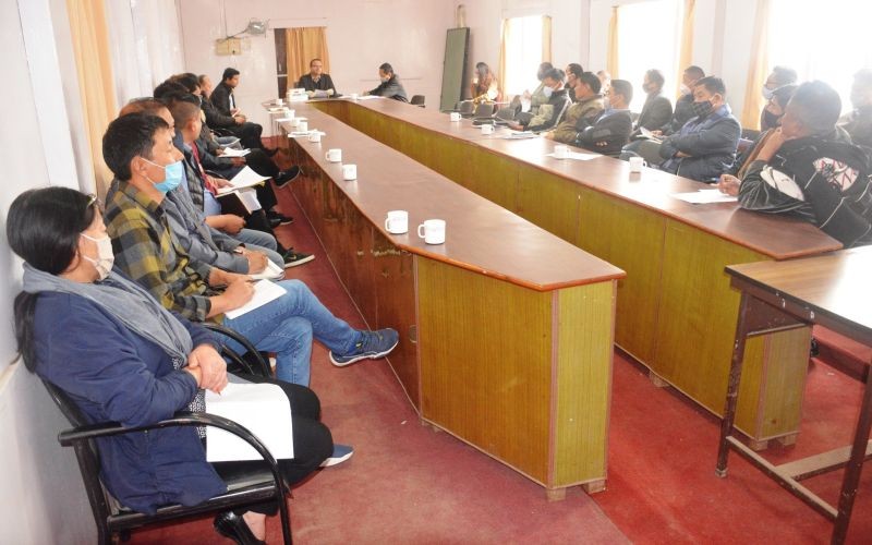 Tuensang District Planning and Development Board meeting held at DC’s Conference Hall Tuensang on March 6. (DIPR Photo)